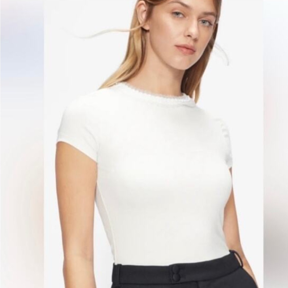 Ted Baker lace trim White T-shirt